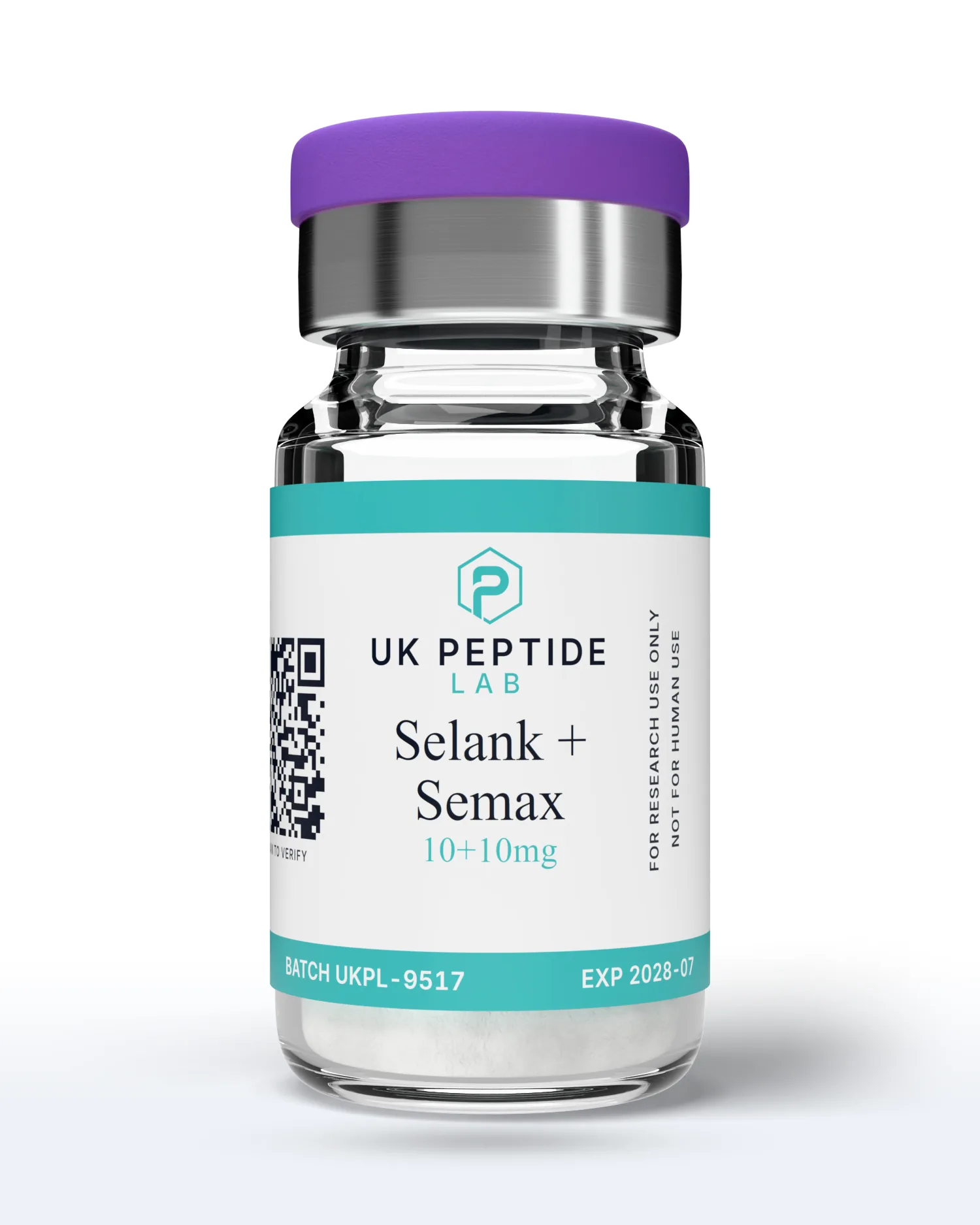 Selank + Semax 10+10mg research peptide lyophilised powder