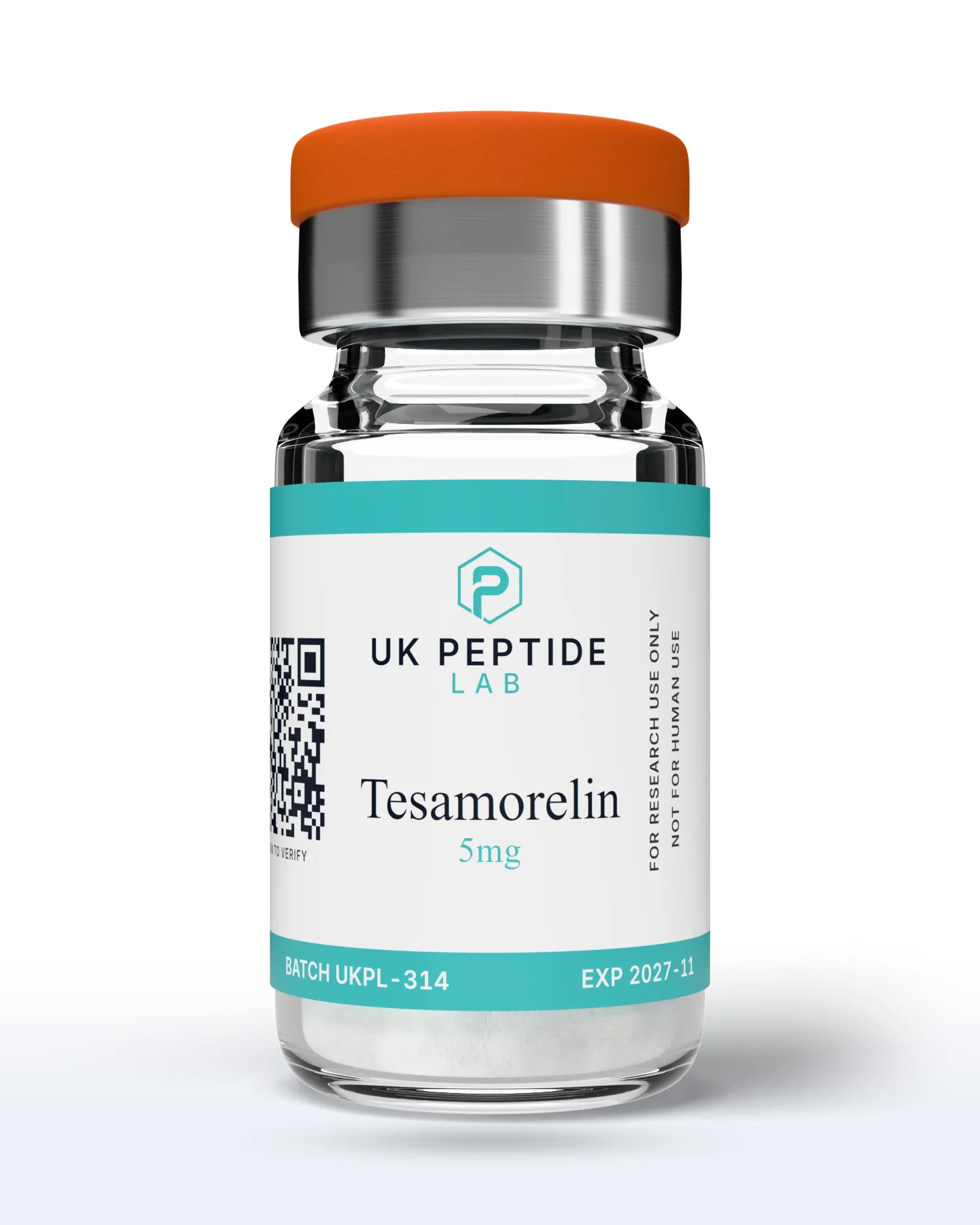 Tesamorelin 5mg research peptide lyophilised powder