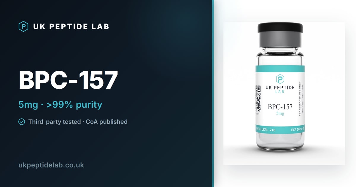 Buy BPC-157 UK | BPC 157 Peptide 5mg, CoA Verified